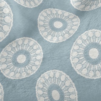 Retro Blue Complex Circle Minky