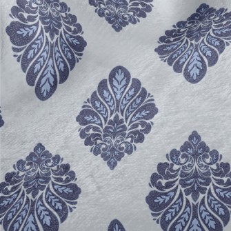 Victorian Blue Damask Minky