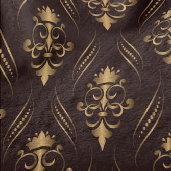 Gold Three-dimensional Floral  Minky
