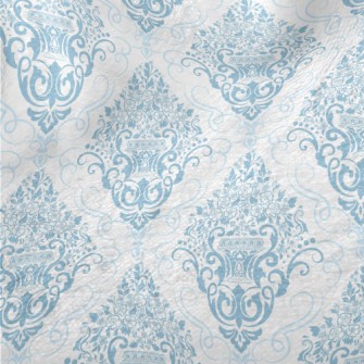Intricate Blue Damask Minky