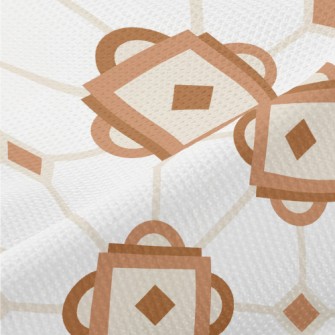 Geometric Retro Mosaic Piqué