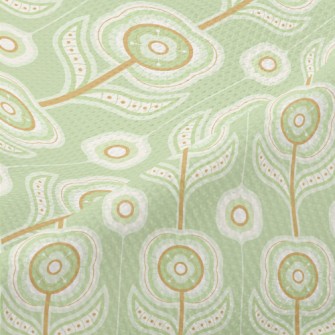 Abstract Floral Geometric Figu Piqué