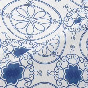Blue Beautiful Tile Texture Piqué