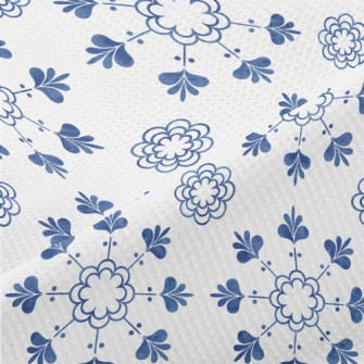 Blue Textured Tiles Piqué