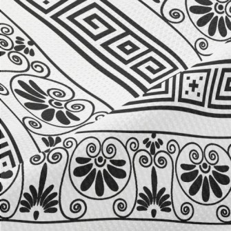 Black Ethnic Stripes Piqué