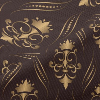Gold Three-dimensional Floral  Piqué