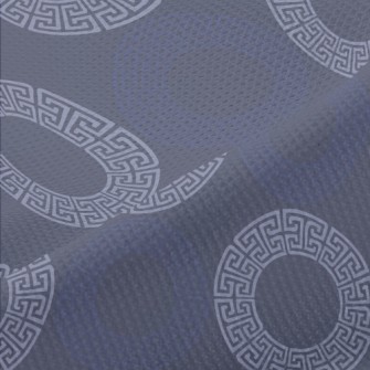 Greek Abstract Circular Geomet Piqué