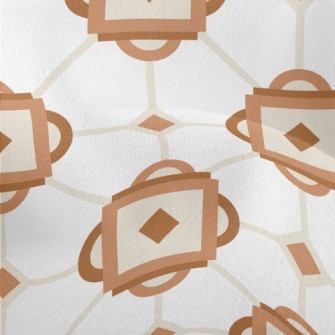 Geometric Retro Mosaic Lightweight Performance Linen