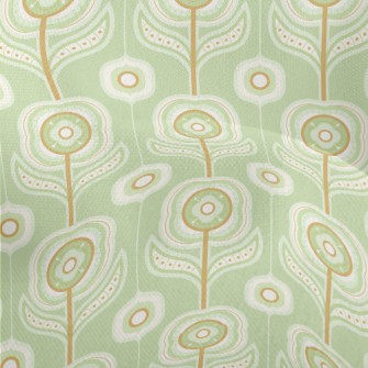 Abstract Floral Geometric Figu Lightweight Performance Linen