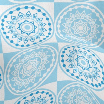 Light Blue Mandala Lightweight Performance Linen