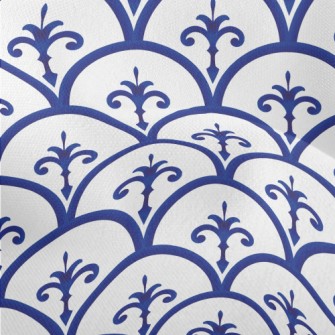 Blue Ceramic Pattern Lightweight Performance Linen