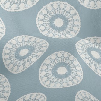 Retro Blue Complex Circle Lightweight Performance Linen
