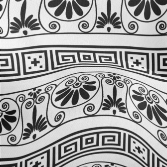 Black Ethnic Stripes Lightweight Performance Linen