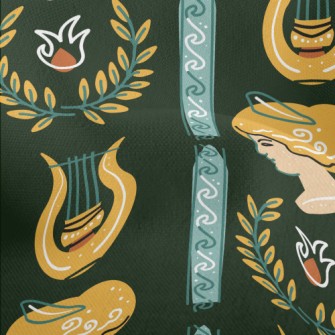 Greek Style Classic Pattern Lightweight Performance Linen