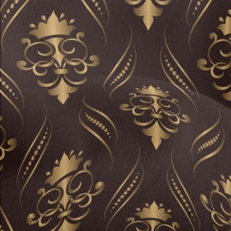 Gold Three-dimensional Floral  Lightweight Performance Linen
