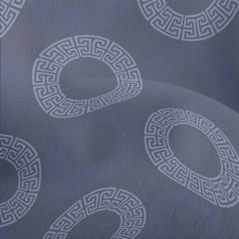Greek Abstract Circular Geomet Lightweight Performance Linen