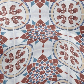 Colorful Flower Clusters Lightweight Performance Linen