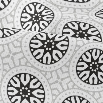 Monochrome Circular Mandala Modern Jersey
