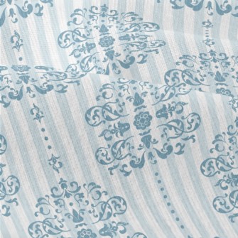 Royal Blue And White Damask Modern Jersey