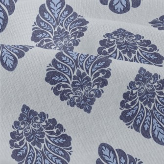 Victorian Blue Damask Modern Jersey