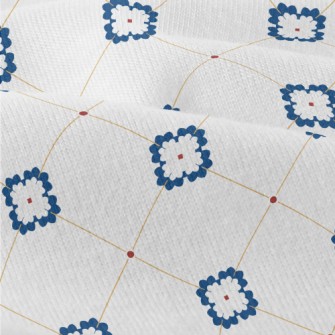 Blue Colored Tile Texture Modern Jersey