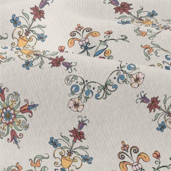Colorful Retro Floral Geometri Modern Jersey
