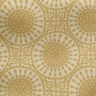 Golden Beautiful Flower Jersey Backed Fleece