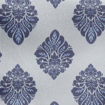 Victorian Blue Damask Jersey Backed Fleece