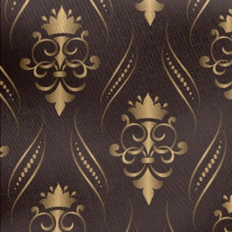 Gold Three-dimensional Floral  Jersey Backed Fleece