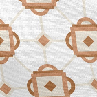 Geometric Retro Mosaic Pongee