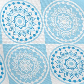 Light Blue Mandala Pongee