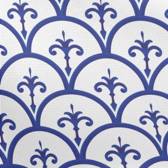 Blue Ceramic Pattern Pongee