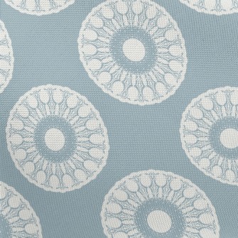 Retro Blue Complex Circle Pongee