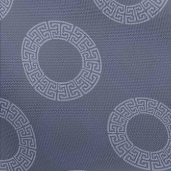 Greek Abstract Circular Geomet Pongee