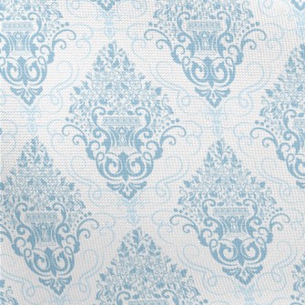 Intricate Blue Damask Pongee