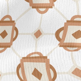 Geometric Retro Mosaic Stretch Jersey