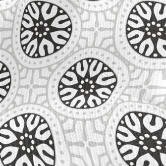 Monochrome Circular Mandala Stretch Jersey