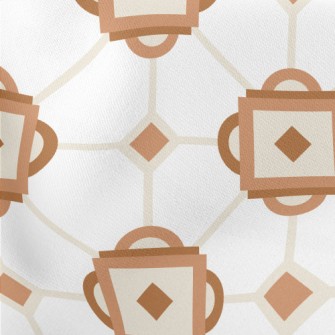 Geometric Retro Mosaic Lightweight Cotton Poplin