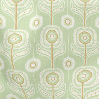 Abstract Floral Geometric Figu Lightweight Cotton Poplin