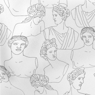 Ancient Greek Woman Sculpture Lightweight Cotton Poplin