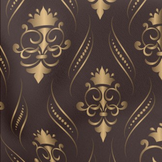Gold Three-dimensional Floral  Lightweight Cotton Poplin