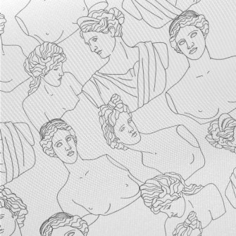 Ancient Greek Woman Sculpture Midweight Cotton Poplin