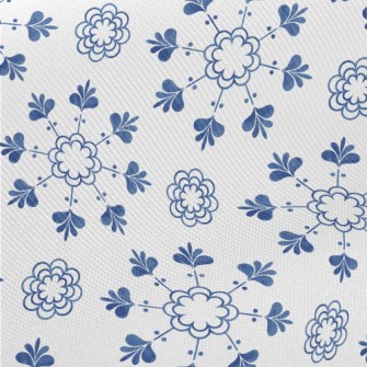Blue Textured Tiles Midweight Cotton Poplin