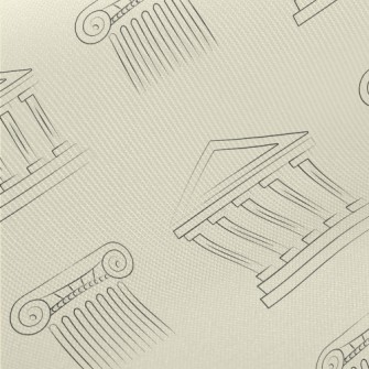Greek Architecture With Simple Midweight Cotton Poplin