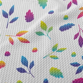 Colorful Gradient Leaves Birdseye Piqué