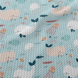 Colorful Children's Ocean  Birdseye Piqué