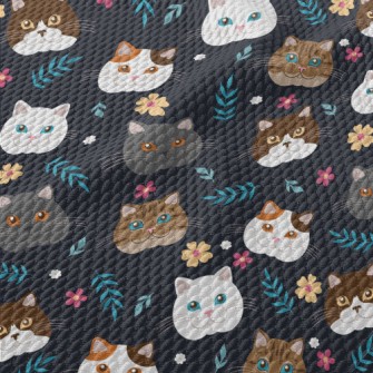 Cat Breed Big Head Birdseye Piqué