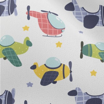 Color Helicopter Plane Chiffon