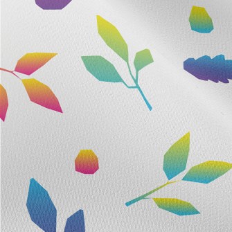 Colorful Gradient Leaves Chiffon