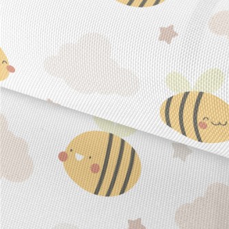 Cute Bees Flying In The Sky Waterproof Oxford
